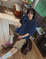 [MADE][Tie SET] Ocean denim tie half shirt (2 color)