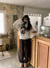 Winter Pompon Big Muffler (2color)