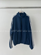 Fleece track semi zip-up sweatshirt
