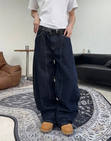 Elt raw wide denim pants