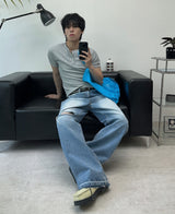 Medon Cutoff Flare Denim Pants