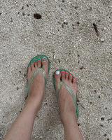 Jelly transparent flip flops