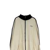  waffle track zip-up