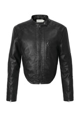 Bella leather jacket - black