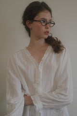  Inuf frill blouse_ivory