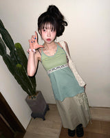 (3color) Shirring Wrap Pocket Long Skirt