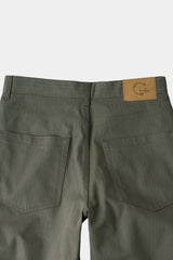 Semi Curved Herringbone Twill Pants (Khaki)