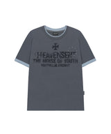 ヘブンセントカラーレイヤードロールアップTシャツ -マジェントグレー
