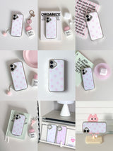 NEW LOGO White Pink Silver Epoxy Case