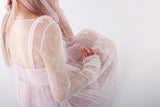 Rosé Island Jellyfish Series Sea Salt Jelly Dress Sheer Panel Lace Sweet Puffy Dress