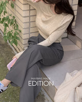 【MADE】ドレープネックシャーリングニット