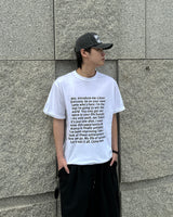 English lettering short sleeve t-shirt