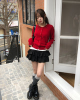 Socky Round Knit Cardigan