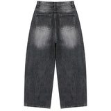 ビンテージサイドピンタックデニムパンツ (gray)