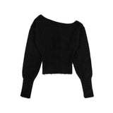 フルッフィーコルセットワンショルダーニット [Black]