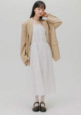 THREE BUTTON BLAZER (BEIGE)