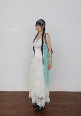 ROWLING LACE CAN CAN LONG SKIRT