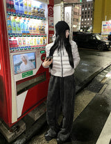 ビンテージウォッシュ加工トリプルラインワイドパンツ