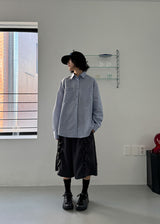 STRIPE FRILL SHIRT