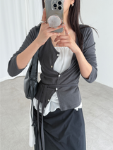 mute shirring skirts (2color)