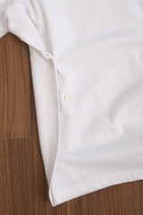 One-Shoulder Button Drape Top (Ivory)