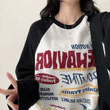 Rael Nagrang color matching point loose fit knit long sleeve