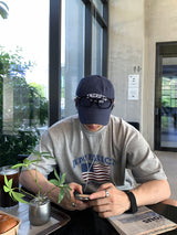 ルックグラフィーアメリカグラフィックプリントオーバーサイズショートTシャツ