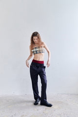 4 BUTTON SEMI FLARED PANTS