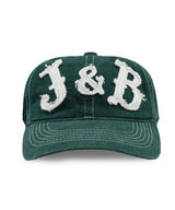 6P ディストレスアップリケ J&B キャップ (ヴィンテージグリーン)