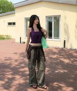 Berry Wrap Halter Sleeveless