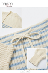 Vanilla Stripe Bolero Top Set