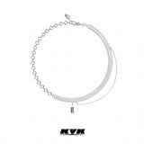 KVK SPIDER Venom pendant twisted panelled necklace