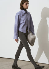 RIB SKINNY PANTS_GREY