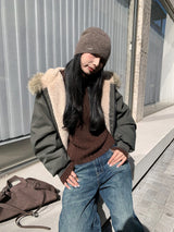 Grand Fur Hoodie Zip-Up Parka Jacket