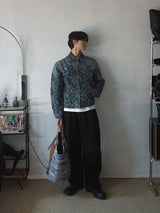 ASCLO Jacquard Denim Zipper Jacket (2color)