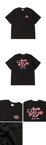 24FW GRAFFITI WORLD TOUR SCRIPT LOGO SHORT SLEEVE T-SHIRT BLACK 