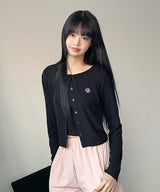 SLIM FIT LOGO CARDIGAN [4color]