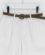 Tsubasa Basic Pintuck Shorts (Belt Set)