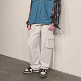 strap elastic pants_white