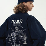 Cowboy Embroidered Work Jacket_Black