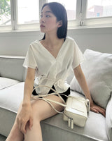 Ranie two-way choker cropped blouse