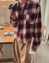 フルートクロップチェックシャツ