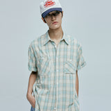 cig plaid 2 pocket work shirts green