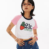 21C FROG Raglan Crop T-shirt [2Color]