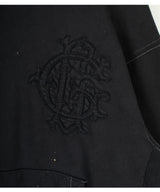  'GL' Logo Vintage Washing Hoodie [ BLACK ]