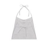 STRAP DETAIL HALTER NECK BLOUSE (WHITE)