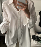 Near Tencel Basic Oversized Shirt / 5 colors