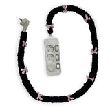 Fuzzy multi-tap_Ribbon_Black (Pink)