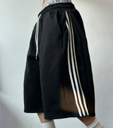SIDE PINTUCK TRACK BALLOON BERMUDA PANTS ❤🤎🖤🩶🩷6COLOR
