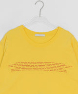 Sayano Lettering Over Fit Color Short Sleeve Tee